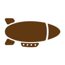 airship, solid, tourism, travel svg vector icon