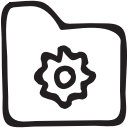 editfolder, folder, gear, network, options, setting, system svg vector icon