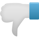 down, thumb icon