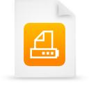 document, file, orange, paper icon