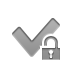 checkmark,lock,open icon