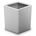 empty, grey, trash icon