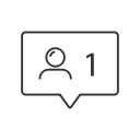 follow, instagram, notifications, user svg vector icon