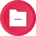 delete, exit, folder, minus, remove svg vector icon