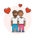 couple, gay, head, to svg vector icon