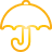 basic, umbrella, yellow icon