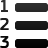 list,num icon