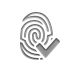 fingerprint,checkmark icon