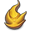 dusty,old,statue,flame icon