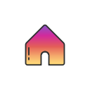 home, home page, instagram, page svg vector icon