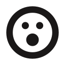 emoji, emojis, emot, shock, thick lines, upset, whoa svg vector icon