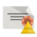 certificate,pyramid icon