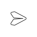 notification, pinterest, plane, send svg vector icon