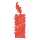 birthday, candle, celebration, christmas, fire, light, scribble svg vector icon