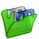 folder, font, green icon