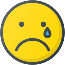 cry, emoji, emote, emot, emot svg vector icon