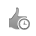 hand,thumbsup,clock icon