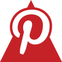 media, pinterest, social, triangle icon