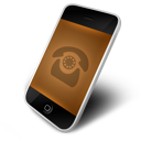 orange, phone icon