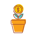 bank, financial, growth, internet, technology svg vector icon