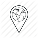 earth, globe, gps, map, pin, pointer, world icon