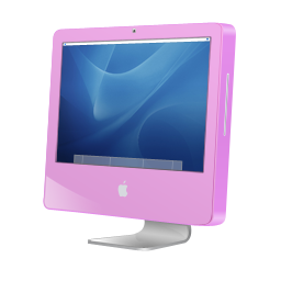 imac,pink,aqua icon