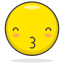 eyes, face, kissing, smiling, with svg vector icon
