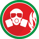 burn, fire, gasmask, protect svg vector icon