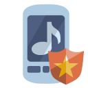 ringtone,shield icon