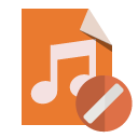 file,type,audio,cancel icon