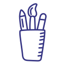 art, design, stationery, tools svg vector icon