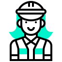 avatar, engineer, female, occupation, profession, woman svg vector icon