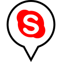 pin, skype, social svg vector icon