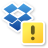 dropbox, emblem, unsyncable icon