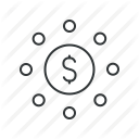 affilate marketing, affiliate, ecommerce, investment, marketing, money, turnover icon