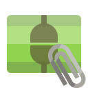 connect,vertical,attachment icon