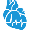 cardiology,blue icon