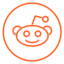business, chart, line, neon, network, reddit, social svg vector icon