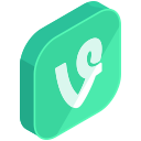 media, network, social, v, vine svg vector icon