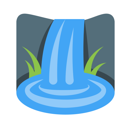 Waterfall svg vector icon