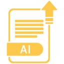ai, document, extension, file, folder, format, paper svg vector icon