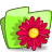 red,flower,folder,plant icon