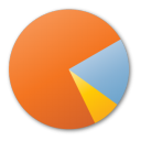pie,chart,red,graph icon