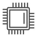 processor, processor hardware , processor , processor line svg vector icon