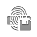 fingerprint,reader,diskette icon