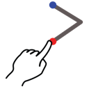 chevron, gestureworks, left, stroke icon
