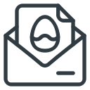 card, easter, message, port svg vector icon