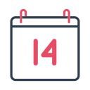 calendar, heart, love, valentine, valentine's day svg vector icon