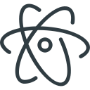 atom, logo, media, social svg vector icon