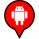 android, logo, pin svg vector icon
